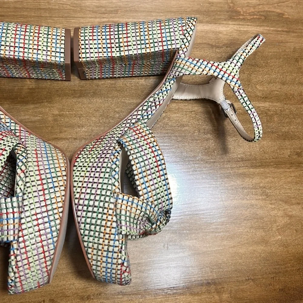 Marc Fisher Woven Block Heel Sandals